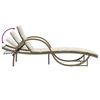 vidaXL liggestol med hynde 60x199x42 cm polyrattan beige