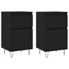 vidaXL skænke 2 stk. 40x35x70 cm konstrueret træ sort