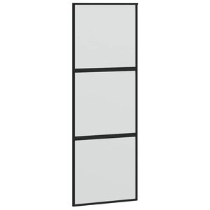 vidaXL skyded&oslash;r 76x205 cm h&aelig;rdet glas og aluminium sort