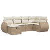 vidaXL sofas&aelig;t til haven 6 dele med hynder polyrattan beige