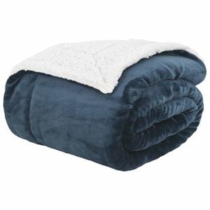 vidaXL T&aelig;ppe M&oslash;rkebl&aring; 130 x 150 cm 1 kg Fleece