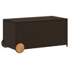 vidaXL opbevaringsboks med hjul 190 l polyrattan brun
