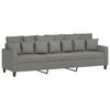 vidaXL 3-personers sofa 210 cm stof m&oslash;rkegr&aring;