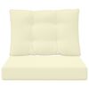 vidaXL Udend&oslash;rs Sofa Pude 2 pcs Creme Polyester