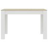 vidaXL spisebord 120x60x76 cm konstrueret tr&aelig; hvid og sonoma-eg