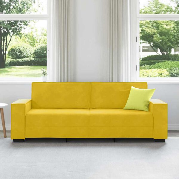vidaXL 3-personers sofa 180 cm velour gul