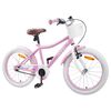 vidaXL B&oslash;rnecykel 18 tommer til 5-7 &aring;r gammel Lys pink