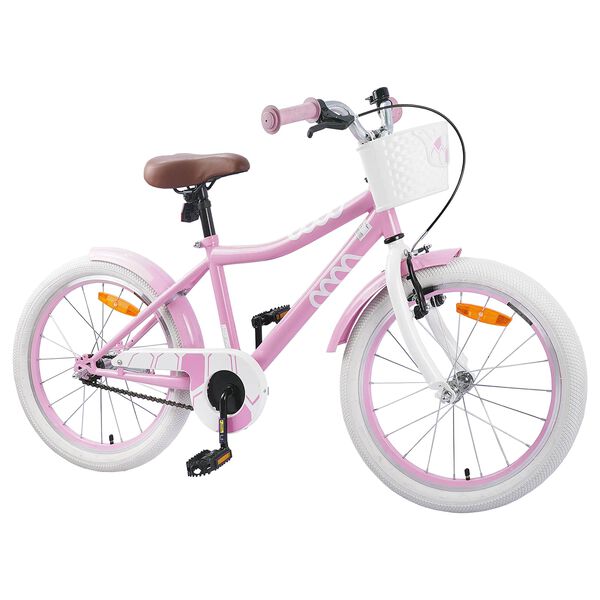 vidaXL B&oslash;rnecykel 18 tommer til 5-7 &aring;r gammel Lys pink
