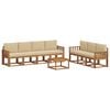 vidaXL Udend&oslash;rs sofagruppe med pude 8 pcs Naturlig og Beige
