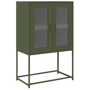 vidaXL h&oslash;jskab 68x39x107 cm st&aring;l olivengr&oslash;n