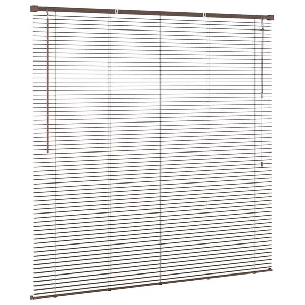 vidaXL Persienner Indstillelig M&oslash;rk Brun med M&oslash;nster 150 x 140 cm PVC