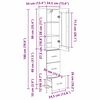 vidaXL Highboard Artisan Egetr&aelig; 34,5 x 34 x 180 cm Konstrueret tr&aelig;