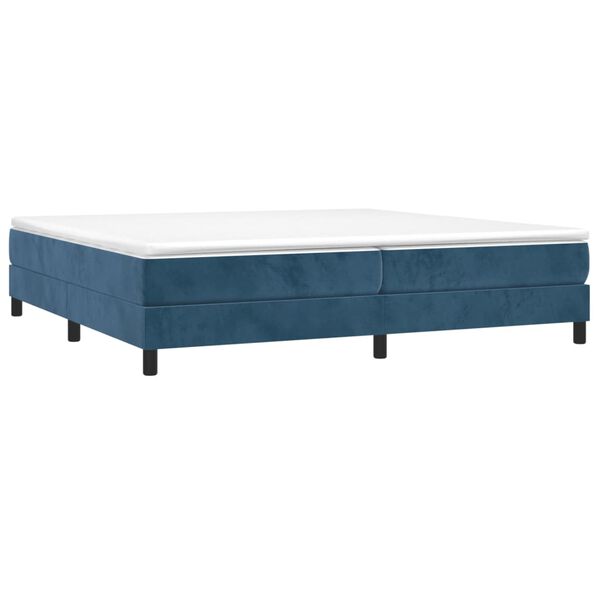vidaXL Boxspring sengeramme M&oslash;rkebl&aring; 200x200 cm Fl&oslash;jl