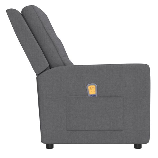 vidaXL 4-personers massagestol stof lysegr&aring;