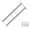vidaXL Sikkerhedsgitter til vinduer med 2 tv&aelig;rst&aelig;nger 3 pcs 430-740 mm