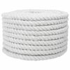 vidaXL Bomulds Snor 20 mm 25 m Hvid 100% Bomuld