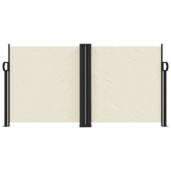 vidaXL sammenrullelig sidemarkise 120 x 600 cm cremefarvet