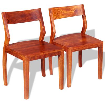 vidaXL spisebordsstole 2 stk. i massivt akacietræ sheeshamtræ