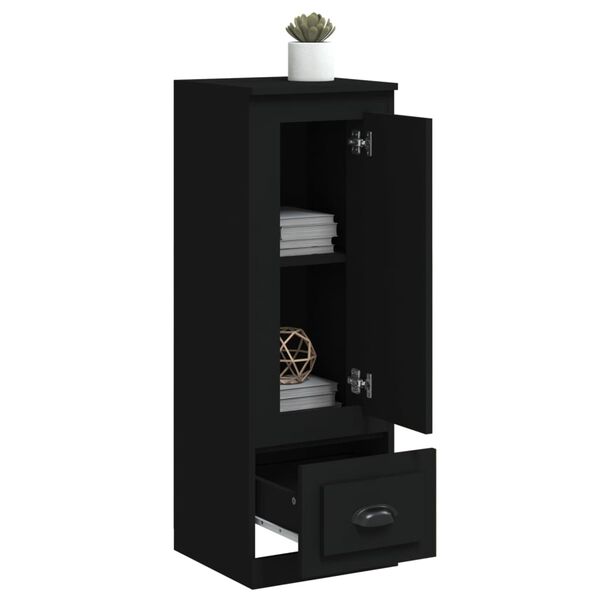 vidaXL skab 36x35,5x103,5 cm konstrueret tr&aelig; sort