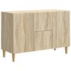 vidaXL Sideboard Sonoma-eg 89 x 34,5 x 60 cm Konstrueret tr&aelig;