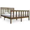 vidaXL sengeramme 140x190 cm massivt tr&aelig; gyldenbrun