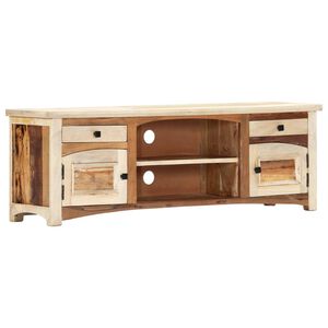 vidaXL tv-skab 120x30x40 cm massivt genbrugstr&aelig; og st&aring;l