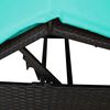 vidaXL Dobbelt solstol Turkis 205 x 129 x 200 cm polyrattan