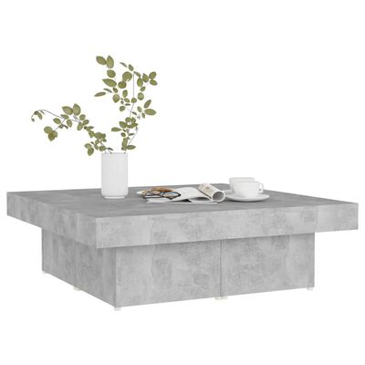 vidaXL sofabord 90x90x28 cm spånplade betongrå