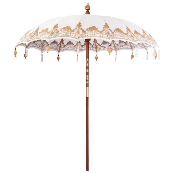 vidaXL Balinesisk Parasol Creme 215 x 215 x 260 cm