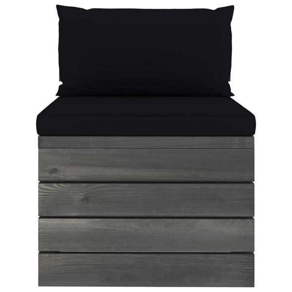 vidaXL lounges&aelig;t til haven 2 dele med hynder massivt fyrretr&aelig;