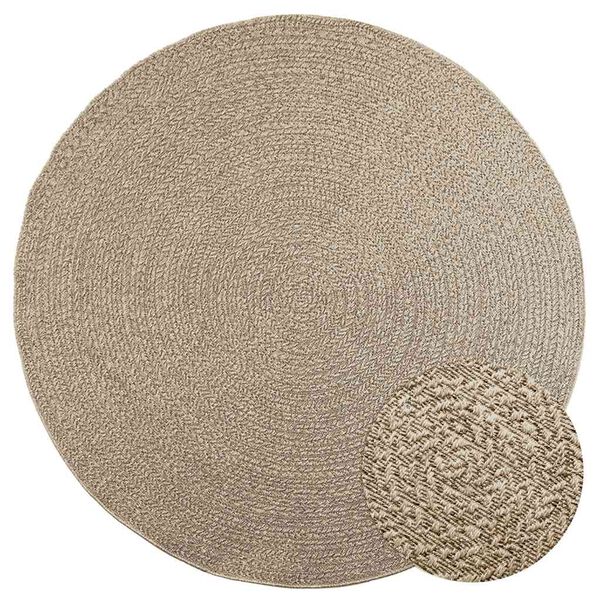 vidaXL gulvt&aelig;ppe ZIZUR beige &Oslash; 200 cm jute-look indend&oslash;rs og udend&oslash;rs
