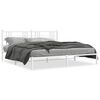 vidaXL sengeramme med sengegavl 200x200 cm metal hvid