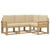 vidaXL Udend&oslash;rs sofagruppe med pude 4 pcs Hvid og Beige