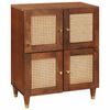 vidaXL Sideboard Brun 60 x 33,5 x 75 cm Massivt mangotr&aelig;