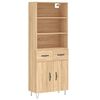 vidaXL h&oslash;jskab 69,5x34x180 cm konstrueret tr&aelig; sonoma-eg