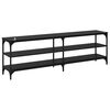 vidaXL TV-skab Sort eg 160 x 30 x 50 cm Ingeni&oslash;rt tr&aelig; og jern