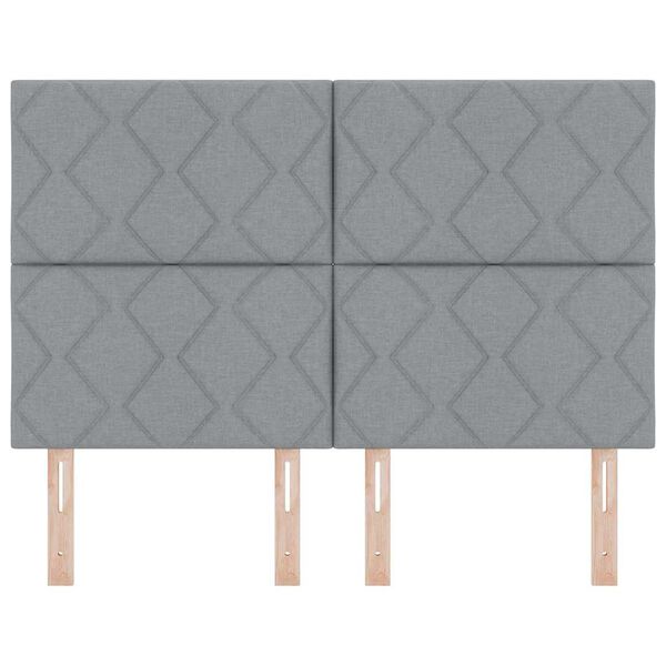 vidaXL Hovedg&aelig;rde med hovedg&aelig;rde Lysegr&aring; 160 cm Faux l&aelig;der