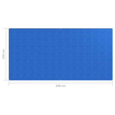 vidaXL telttæppe 250x500 cm blå