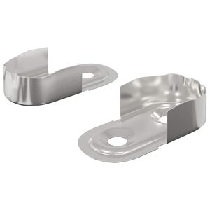 vidaXL Krog til skabstang 2 stk. Hvid Zink 40 x 18 x 10 mm Jern