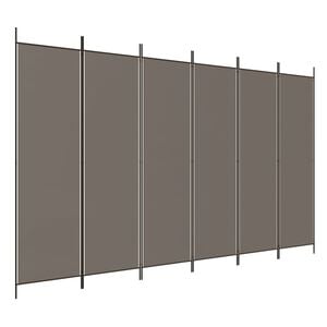 vidaXL 6-panels rumdeler 300x220 cm stof antracitgr&aring;