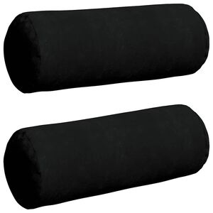 vidaXL Bolsterpuder 2 pcs Sort &Oslash; 25 x 70 cm Mikrofiberstof