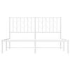 vidaXL sengeramme med sengegavl 140x190 cm metal hvid
