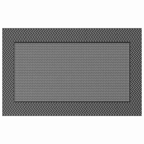 vidaXL Udendørs tæppe ARAKIL Sort og grå 250 x 400 cm PP