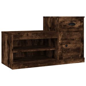 vidaXL skoskab 100x42x60 cm konstrueret tr&aelig; r&oslash;get egetr&aelig;sfarve