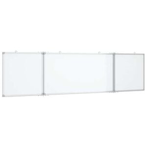 vidaXL magnetisk whiteboard 160x40x1,7 cm foldbart aluminium