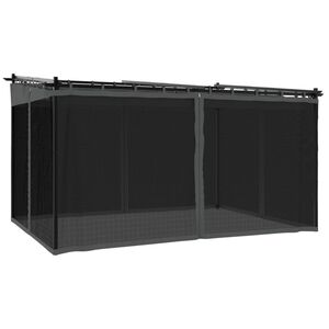 vidaXL pavillon 4x3 m mesh-v&aelig;gge st&aring;l antracitgr&aring;