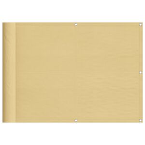 vidaXL altanafsk&aelig;rmning 75x700 cm 100 % polyester sandfarvet