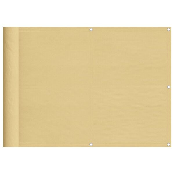 vidaXL altanafsk&aelig;rmning 75x700 cm 100 % polyester sandfarvet