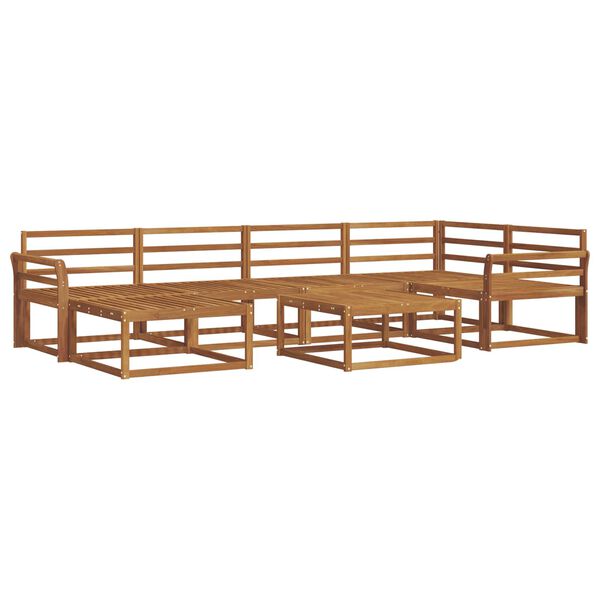 vidaXL Udend&oslash;rs sofagruppe 7 pcs Naturfarvet Massivt Akacietr&aelig;