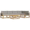 vidaXL Udend&oslash;rs sofagruppe 6 pcs Hvid og lysegr&aring; 79 x 79 x 37 cm